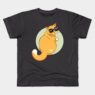 Cool Cat Middle Finger Kids T-Shirt